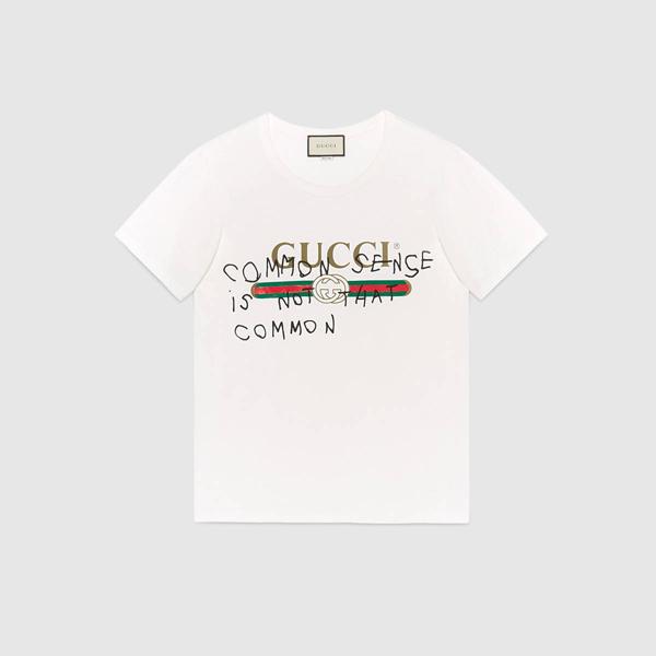 18SS新作大人気 GUCCI グッチコピー ココ キャピタン プリント Tシャツ ホワイト 8073001